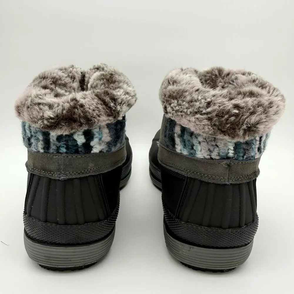 Propet Womens Lumi Ankle Zip Bootie US 8 Extra Wide Grey Water Resistant EUC